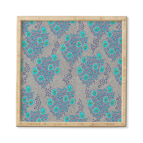Holli Zollinger Boho Turquoise Floral Framed Wall Art