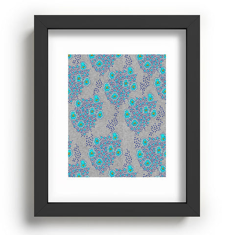 Holli Zollinger Boho Turquoise Floral Recessed Framing Rectangle