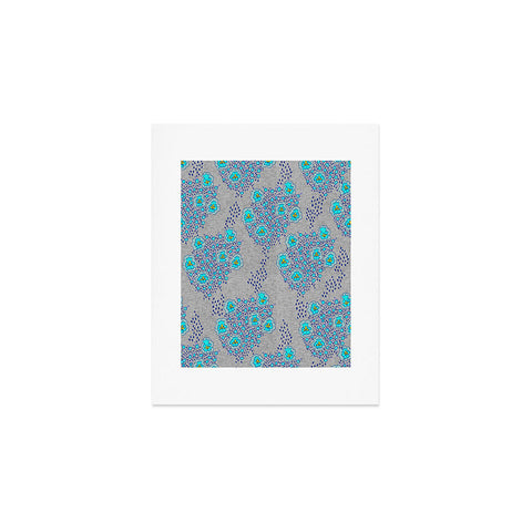 Holli Zollinger Boho Turquoise Floral Art Print