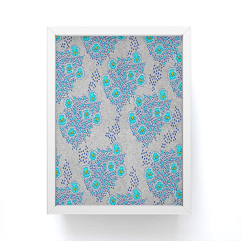 Holli Zollinger Boho Turquoise Floral Framed Mini Art Print