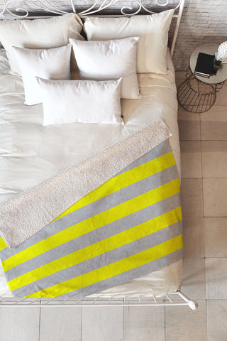 Holli Zollinger Bright Stripe Fleece Throw Blanket