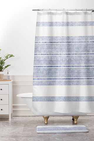 Holli Zollinger CAPRI STRIPES Shower Curtain And Mat