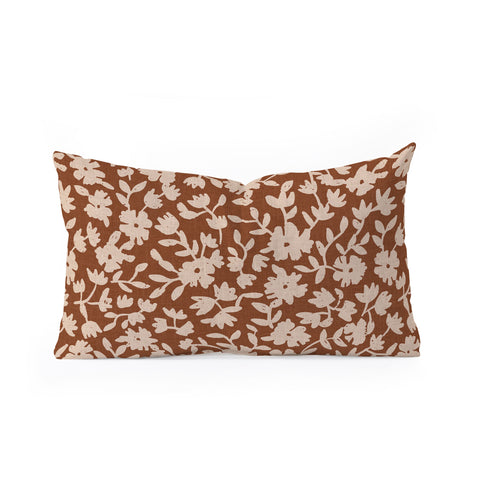 Holli Zollinger CERIE BOUQUET RUST Oblong Throw Pillow
