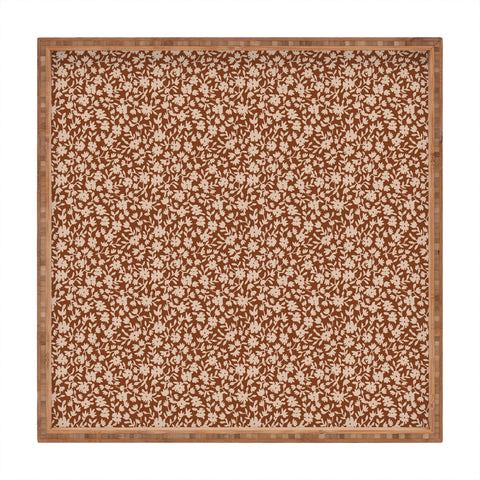Holli Zollinger CERIE BOUQUET RUST Square Tray