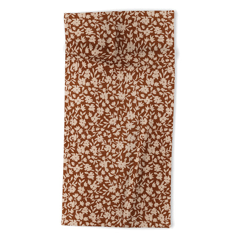 Holli Zollinger CERIE BOUQUET RUST Beach Towel