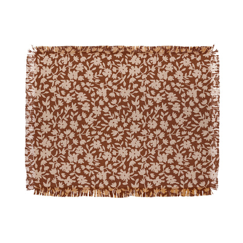 Holli Zollinger CERIE BOUQUET RUST Throw Blanket