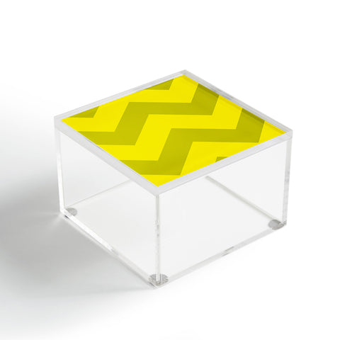 Holli Zollinger Chevron Yellow Acrylic Box