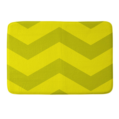 Holli Zollinger Chevron Yellow Memory Foam Bath Mat