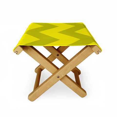 Holli Zollinger Chevron Yellow Folding Stool