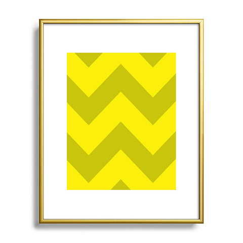 Holli Zollinger Chevron Yellow Metal Framed Art Print