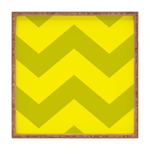 Holli Zollinger Chevron Yellow Square Tray