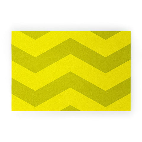 Holli Zollinger Chevron Yellow Welcome Mat