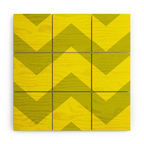 Holli Zollinger Chevron Yellow Wood Wall Mural