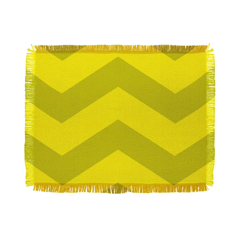 Holli Zollinger Chevron Yellow Throw Blanket