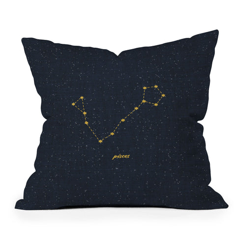 Holli Zollinger CONSTELLATION PISCES Throw Pillow