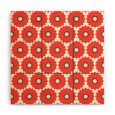 Holli Zollinger Coral Pop Wood Wall Mural