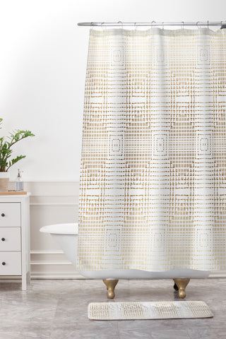 Holli Zollinger DECO GOLD Shower Curtain And Mat