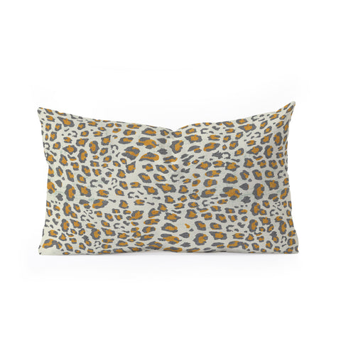 Holli Zollinger DECO LEOPARD GOLD Oblong Throw Pillow