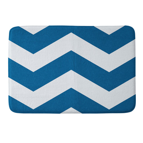 Holli Zollinger Denim Chevron Memory Foam Bath Mat