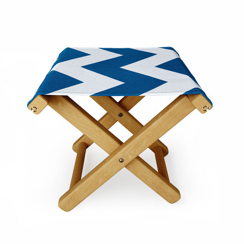 Holli Zollinger Denim Chevron Folding Stool
