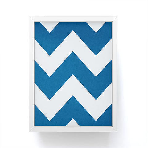Holli Zollinger Denim Chevron Framed Mini Art Print