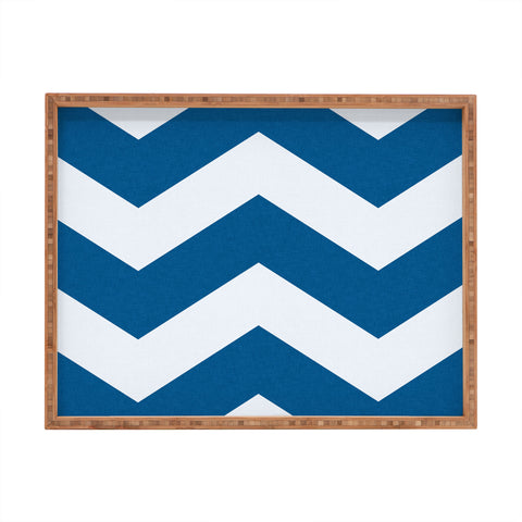Holli Zollinger Denim Chevron Rectangular Tray