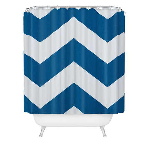 Holli Zollinger Denim Chevron Shower Curtain