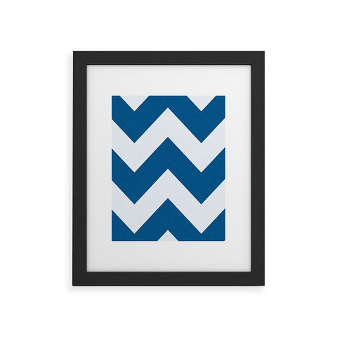 Holli Zollinger Denim Chevron Framed Art Print