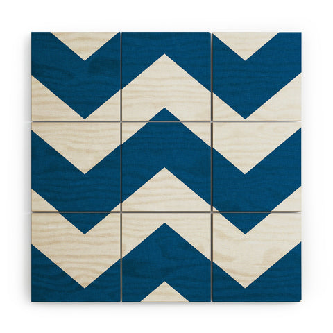 Holli Zollinger Denim Chevron Wood Wall Mural