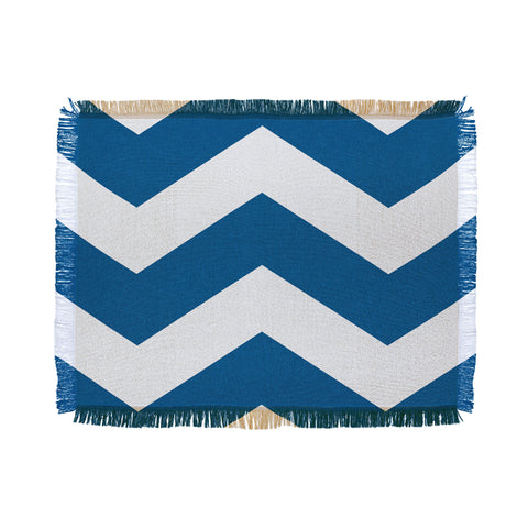 Holli Zollinger Denim Chevron Throw Blanket