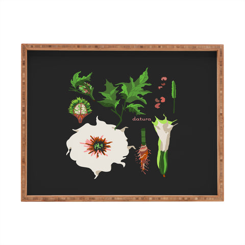 Holli Zollinger DESERT BOTANICAL DATURA Rectangular Tray