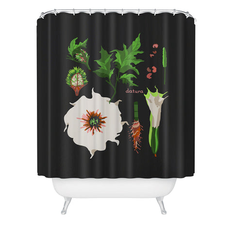 Holli Zollinger DESERT BOTANICAL DATURA Shower Curtain