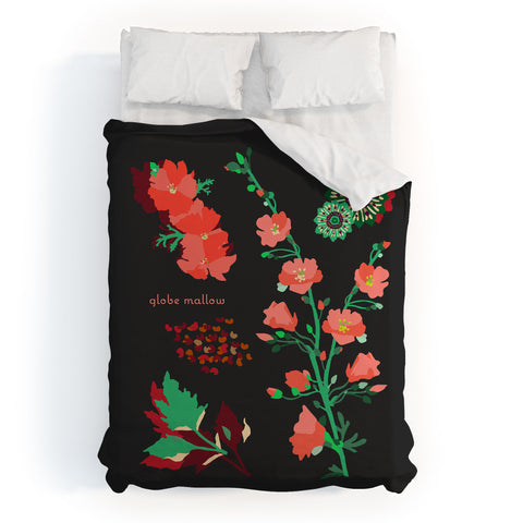 Holli Zollinger DESERT BOTANICAL GLOBE MALLOW Duvet Cover