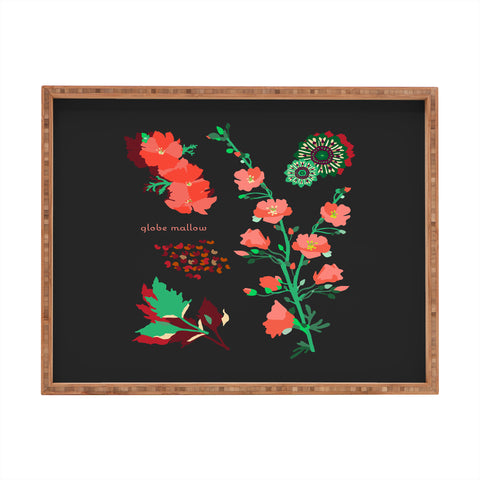 Holli Zollinger DESERT BOTANICAL GLOBE MALLOW Rectangular Tray