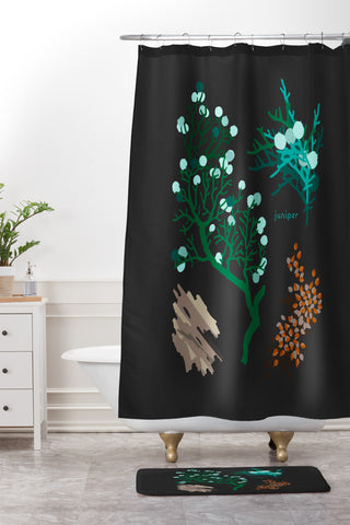 Holli Zollinger DESERT BOTANICAL JUNIPER Shower Curtain And Mat