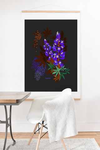 Holli Zollinger DESERT BOTANICAL LUPINE Art Print And Hanger