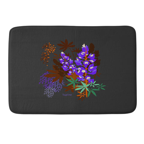 Holli Zollinger DESERT BOTANICAL LUPINE Memory Foam Bath Mat