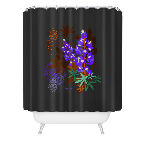Holli Zollinger DESERT BOTANICAL LUPINE Shower Curtain