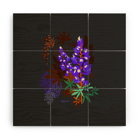 Holli Zollinger DESERT BOTANICAL LUPINE Wood Wall Mural