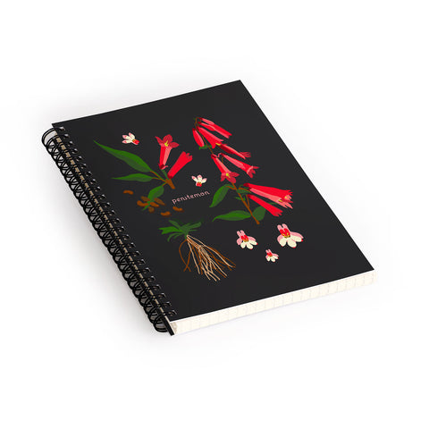 Holli Zollinger DESERT BOTANICAL PENSTEMON Spiral Notebook
