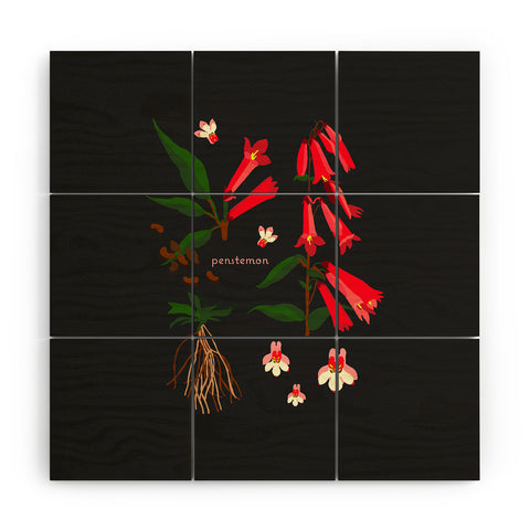 Holli Zollinger DESERT BOTANICAL PENSTEMON Wood Wall Mural
