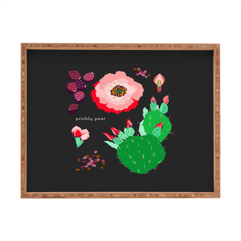 Holli Zollinger DESERT BOTANICAL PRICKLY PEAR Rectangular Tray