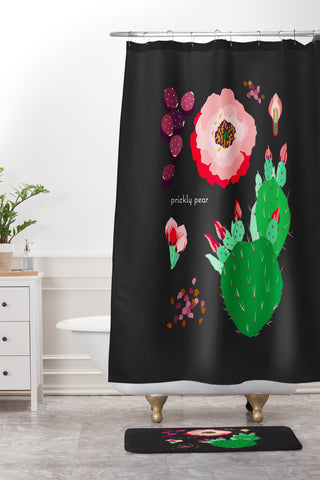 Holli Zollinger DESERT BOTANICAL PRICKLY PEAR Shower Curtain And Mat