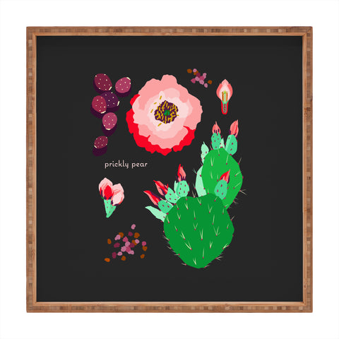 Holli Zollinger DESERT BOTANICAL PRICKLY PEAR Square Tray