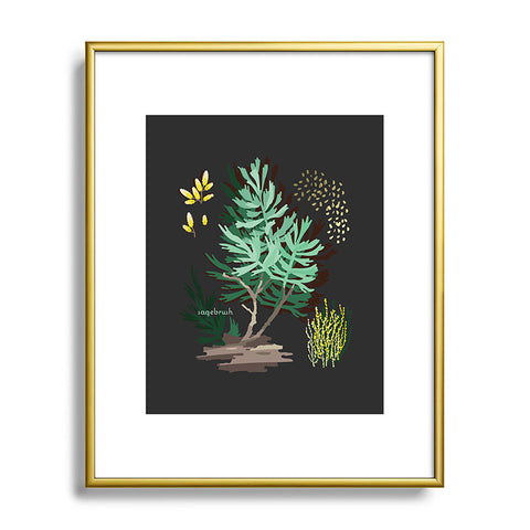 Holli Zollinger DESERT BOTANICAL SAGEBRUSH Metal Framed Art Print