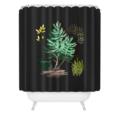 Holli Zollinger DESERT BOTANICAL SAGEBRUSH Shower Curtain