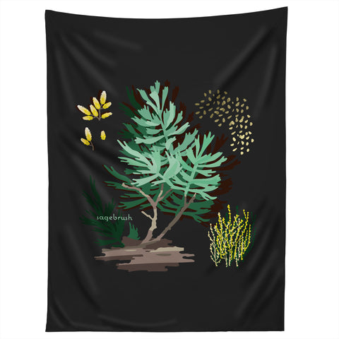 Holli Zollinger DESERT BOTANICAL SAGEBRUSH Tapestry
