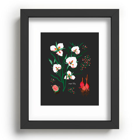 Holli Zollinger DESERT BOTANICAL SEGO LILY Recessed Framing Rectangle