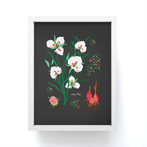 Holli Zollinger DESERT BOTANICAL SEGO LILY Framed Mini Art Print