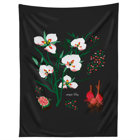 Holli Zollinger DESERT BOTANICAL SEGO LILY Tapestry